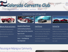 Tablet Screenshot of coloradocorvetteclub.org